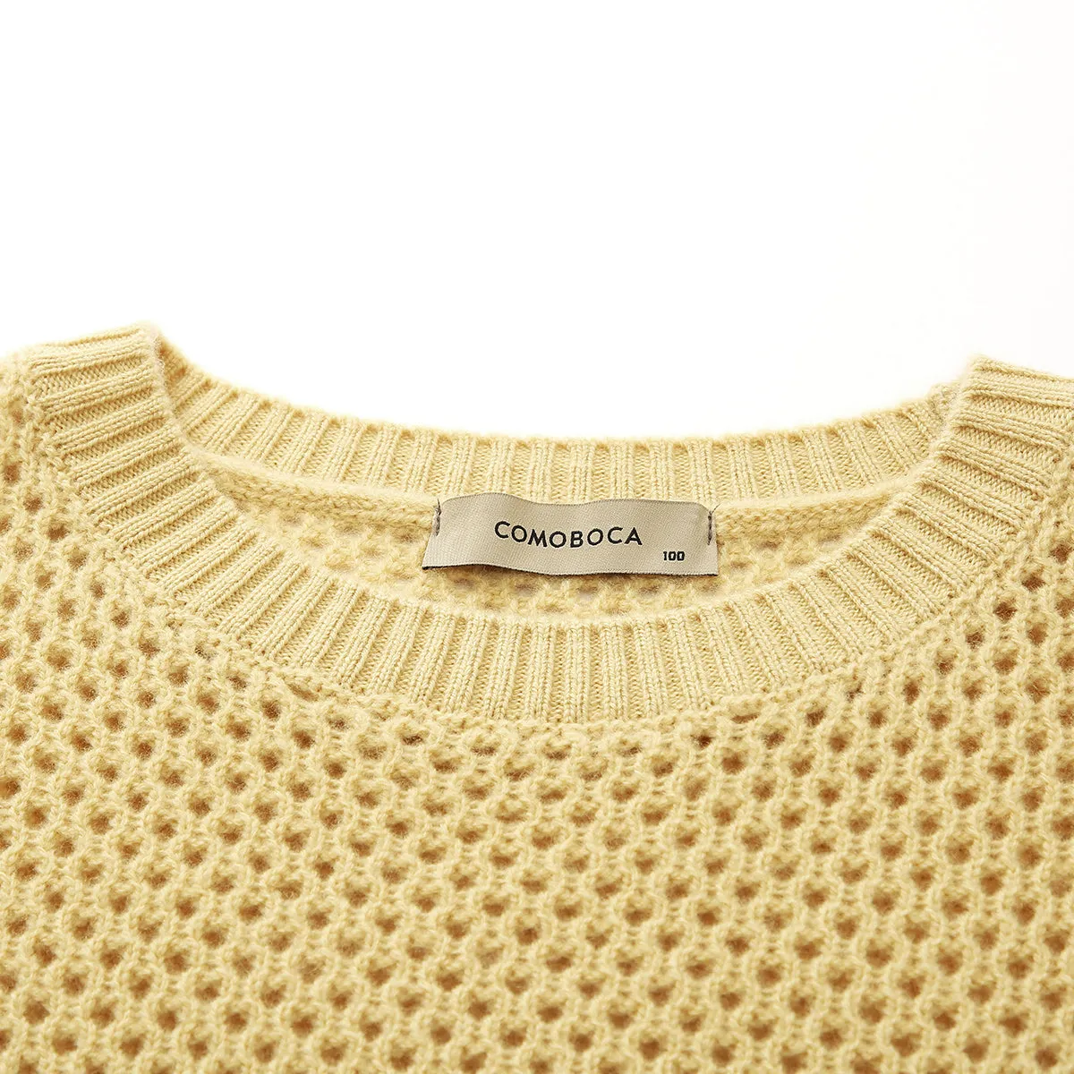 100% Wool Embroidered Patch Knit Sweater