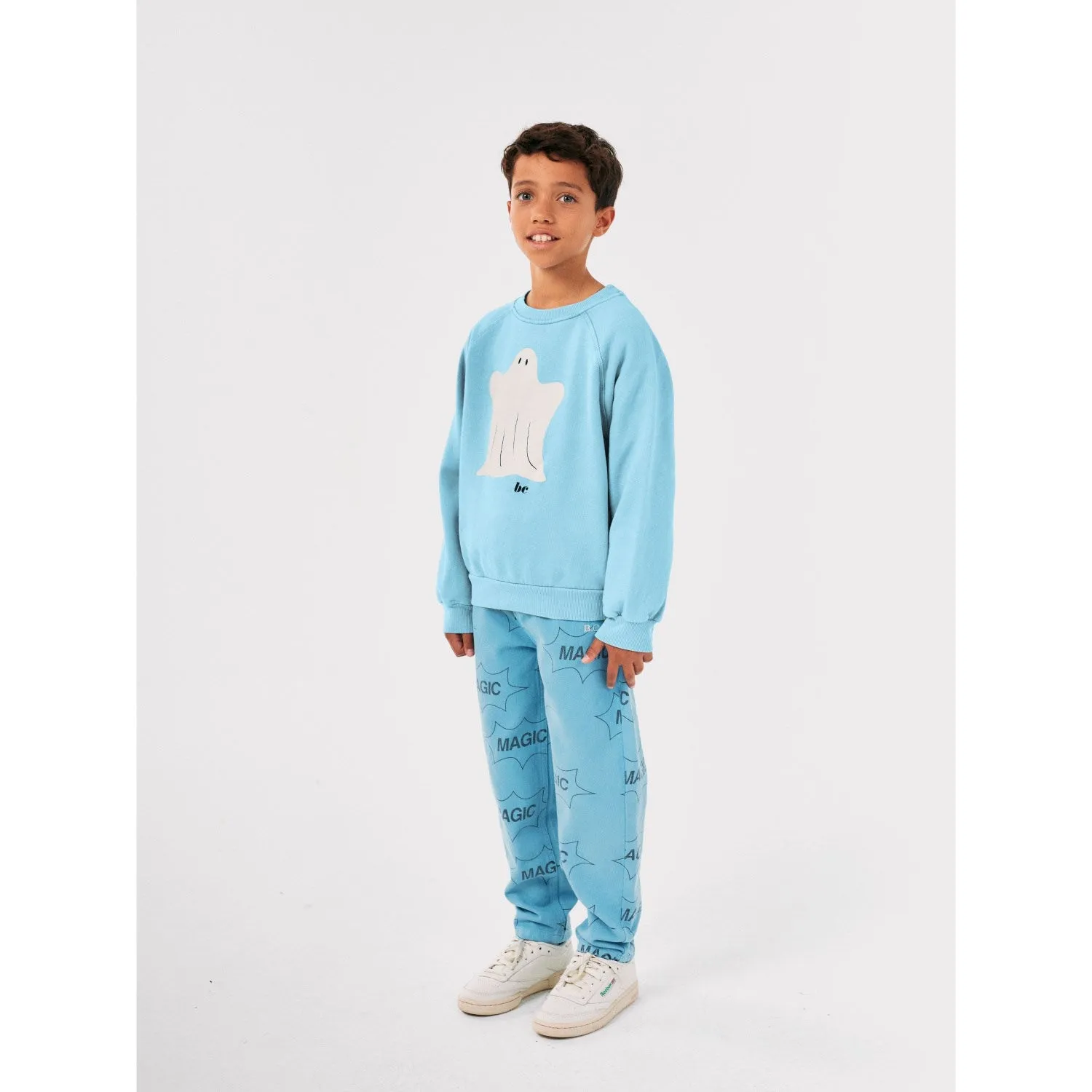 Bobo Choses Light Blue It'S Magic All Over Denim Baggy Pants