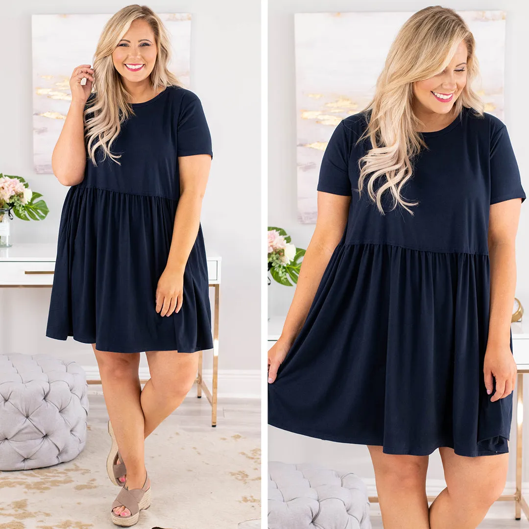 Bold Spirit Dress, Navy