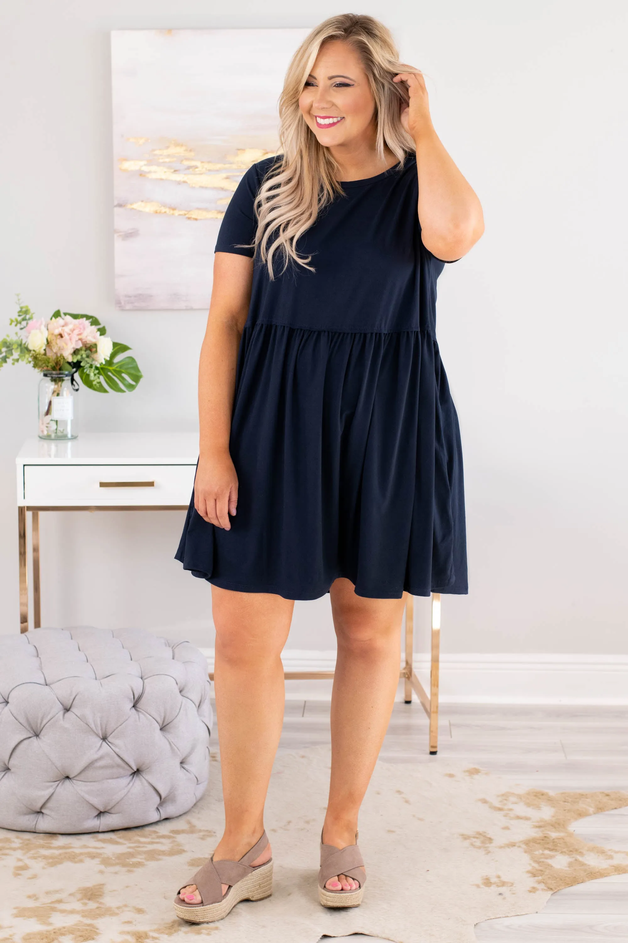 Bold Spirit Dress, Navy