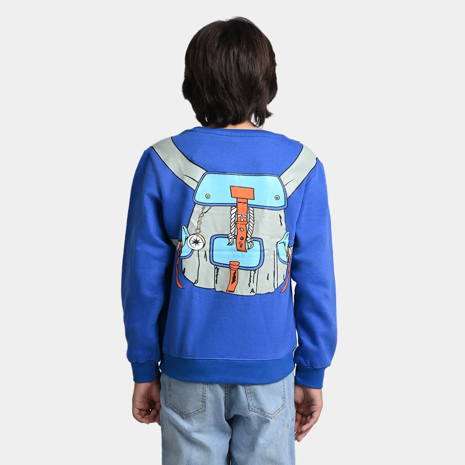 Boys Fleece Sweatshirt Trekker-D.Blue