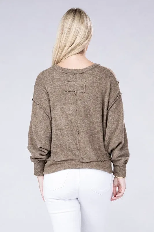 Brushed Melange Hacci Oversized Sweater