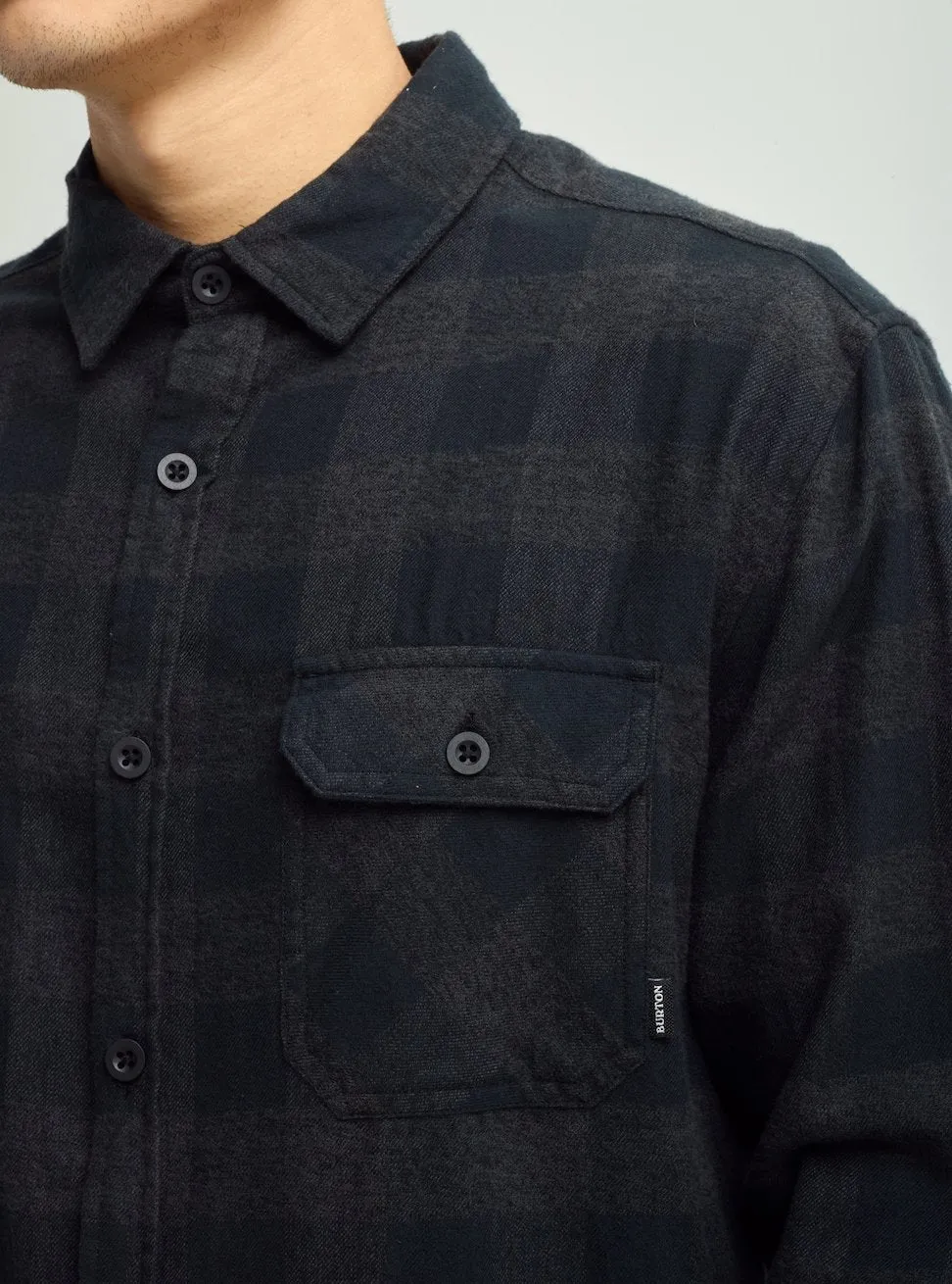 Burton Brighton Flannel Mens Black Heather Buffalo