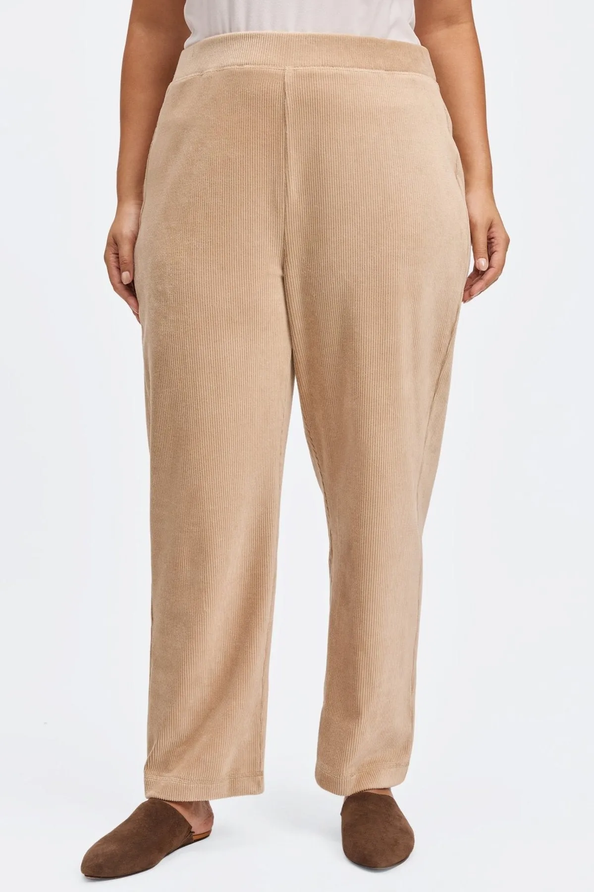 Caden Plus Ankle Length Plush Cord Pant