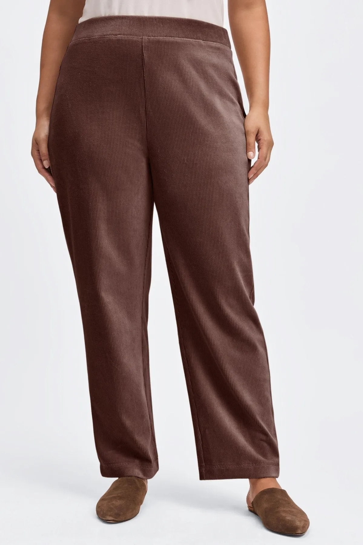 Caden Plus Ankle Length Plush Cord Pant