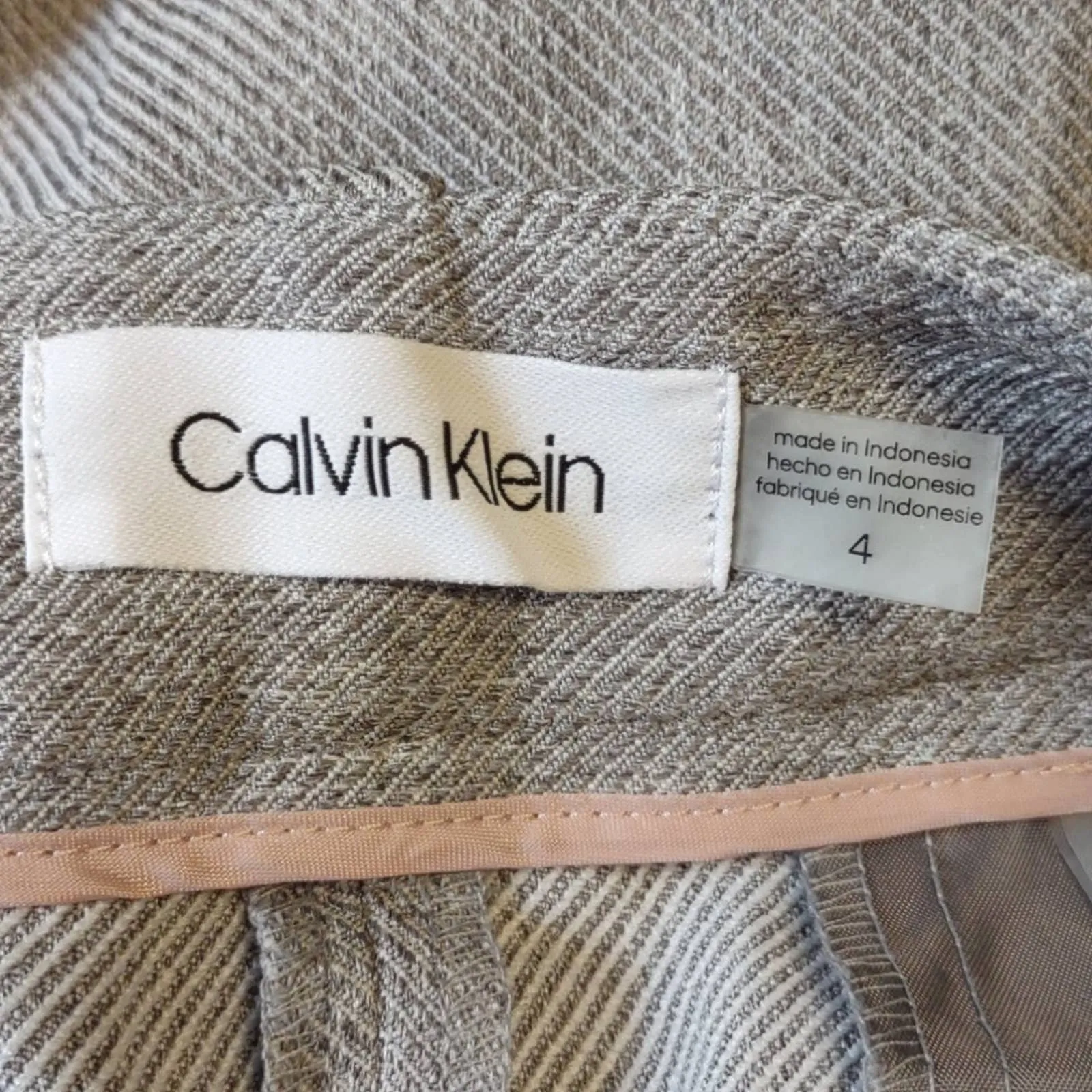 Calvin Klein Zipper Pocket Cropped Twill Pants