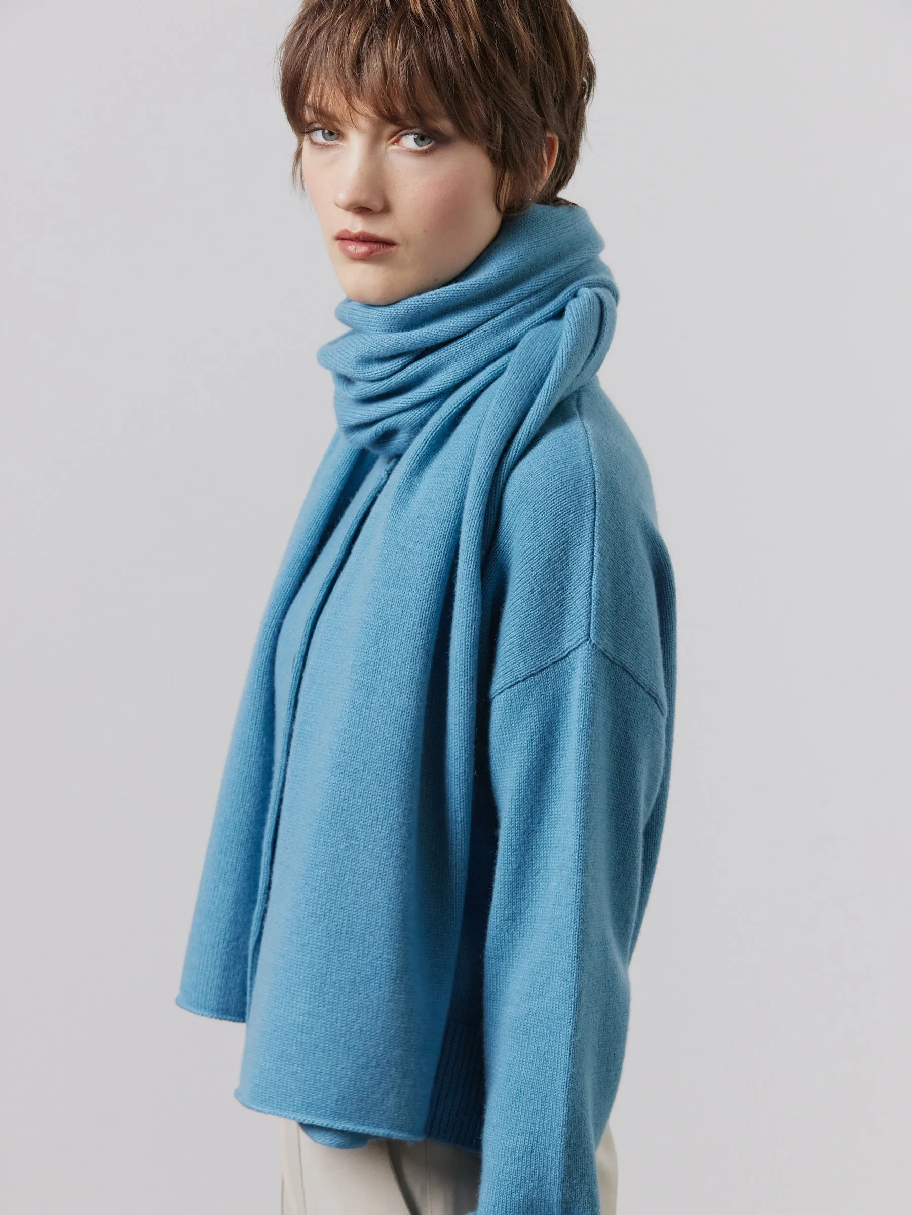 Cashmere Scarf - Cerulean