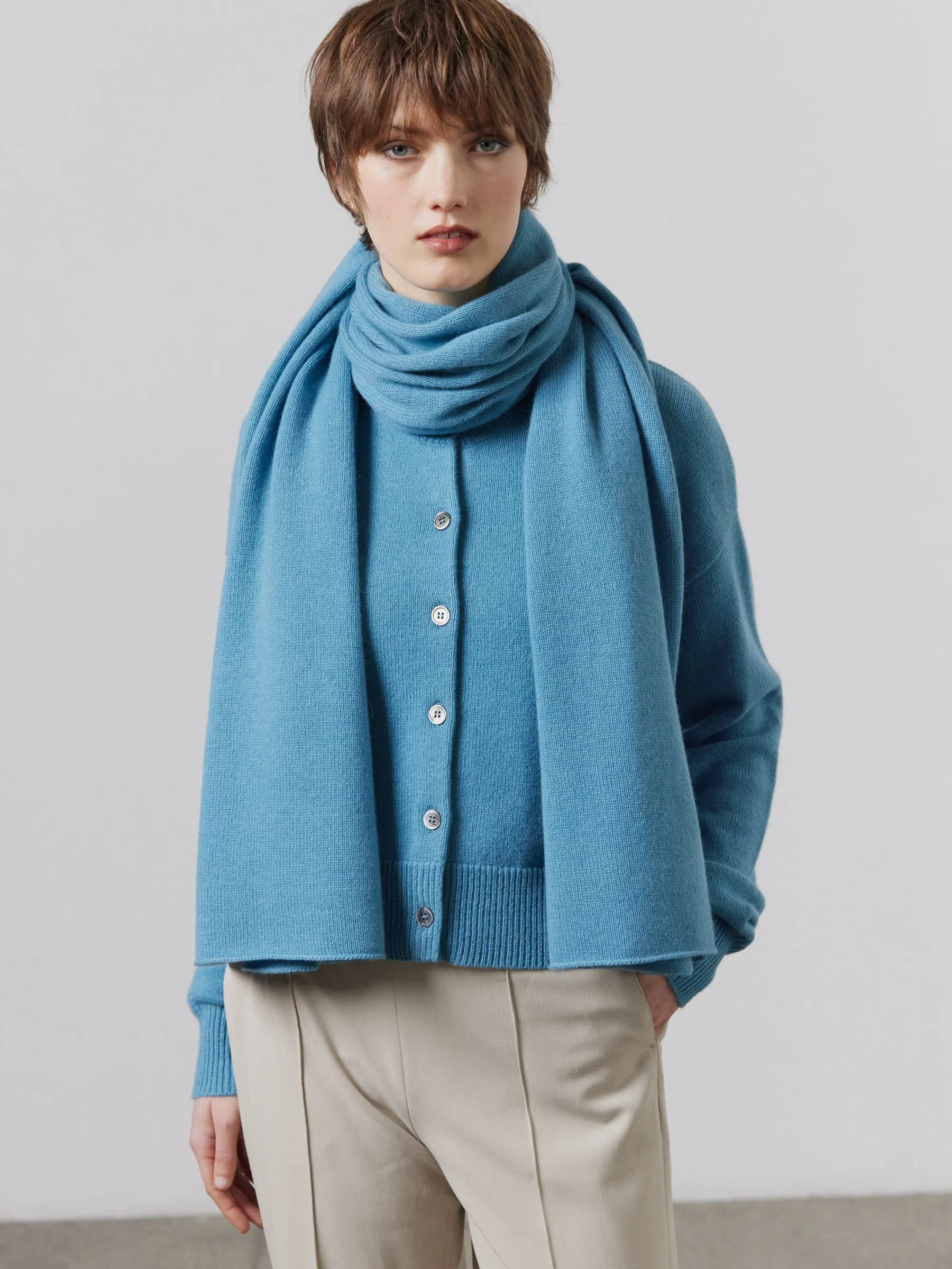 Cashmere Scarf - Cerulean