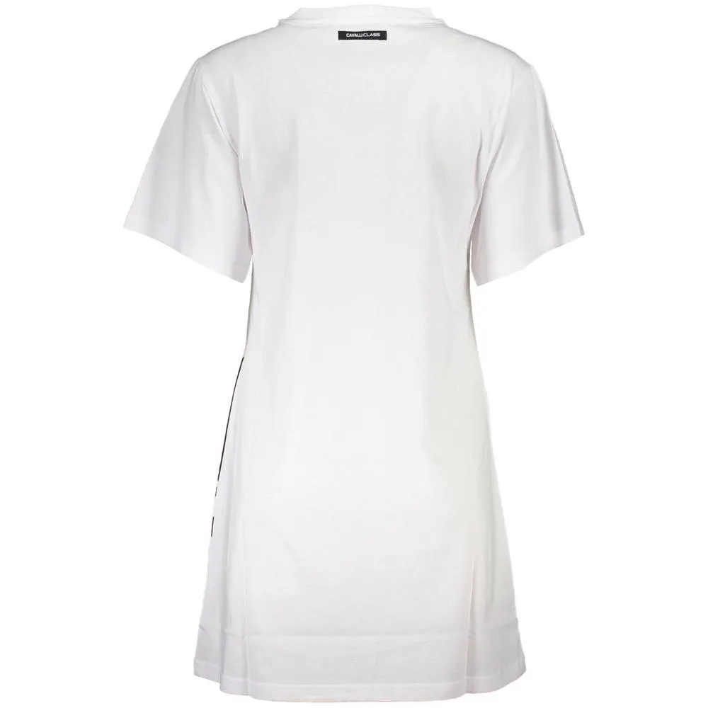 Cavalli Class White Cotton Women Dress