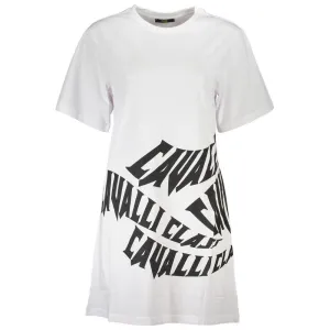 Cavalli Class White Cotton Women Dress