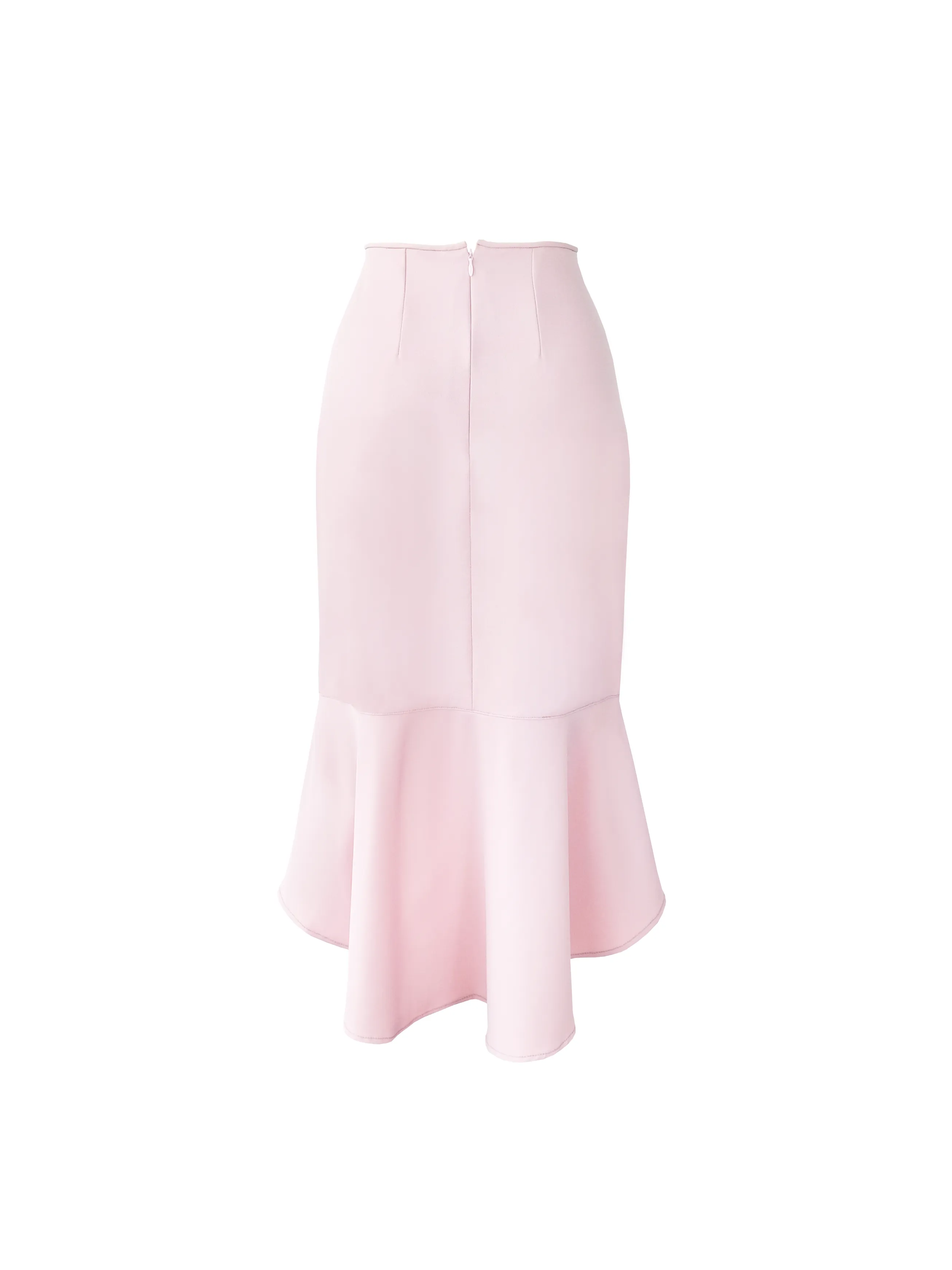 Chloe skirt with see through panel in blush