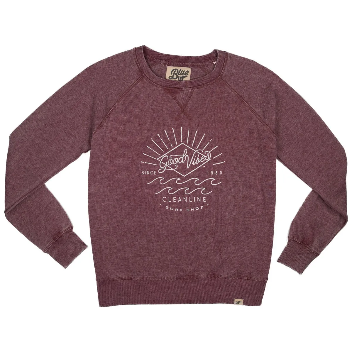 Cleanline Women's Good Vibes Sweatshirt - Cranberry