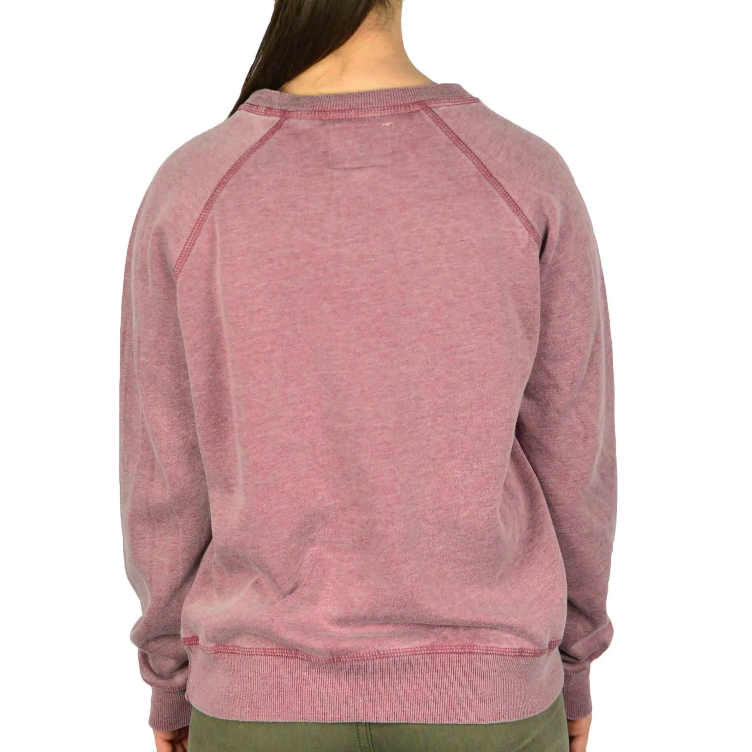 Cleanline Women's Good Vibes Sweatshirt - Cranberry