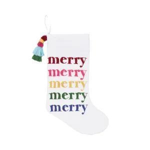 Colorful Merry Stocking