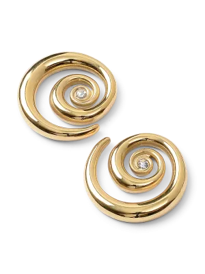 Dove Gold Sprial Earrings