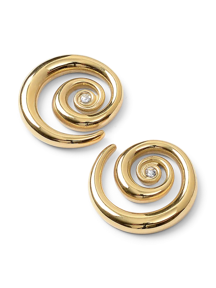 Dove Gold Sprial Earrings