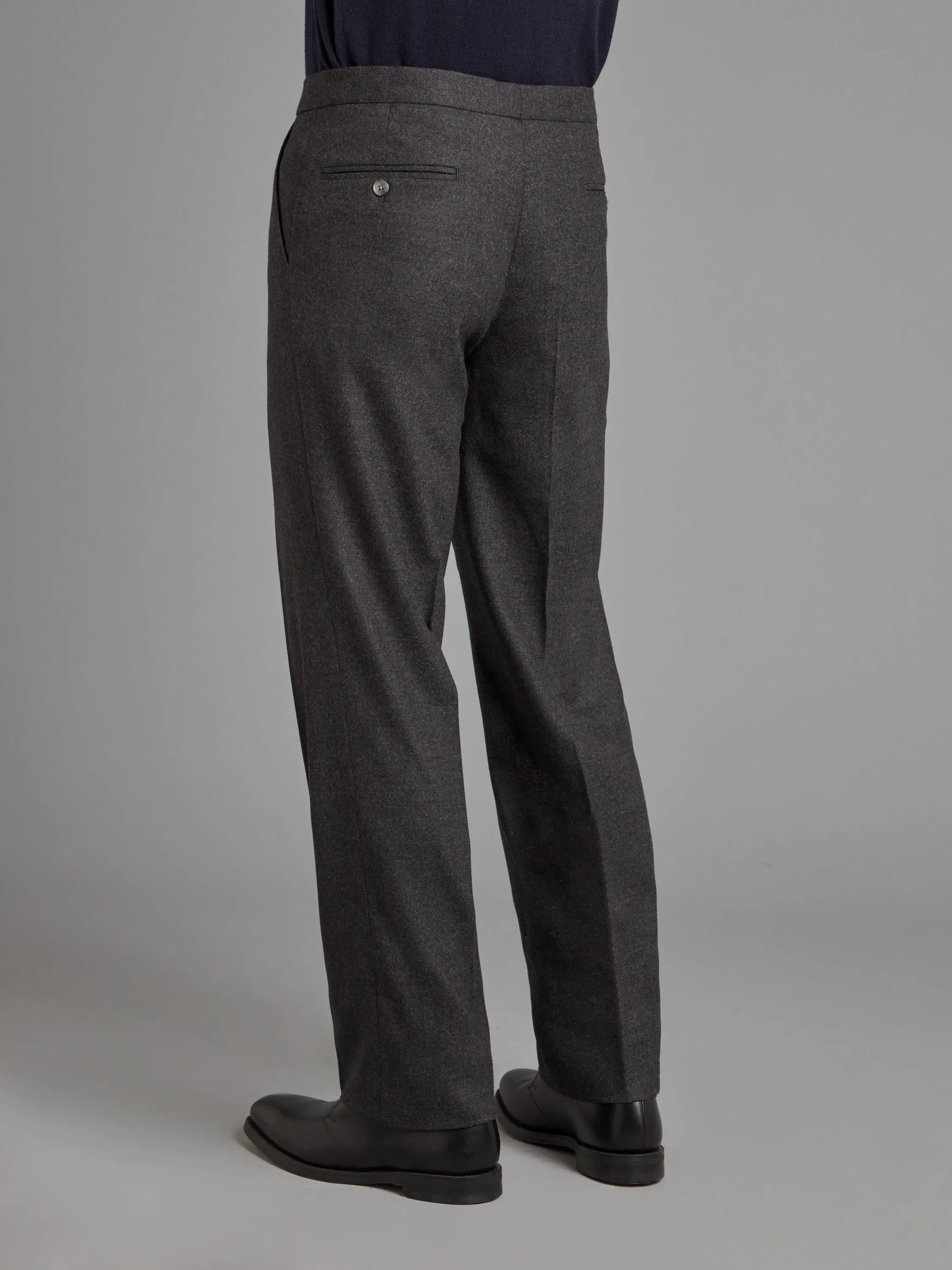 Drawcord Pants- Dark Grey Drago Flannel