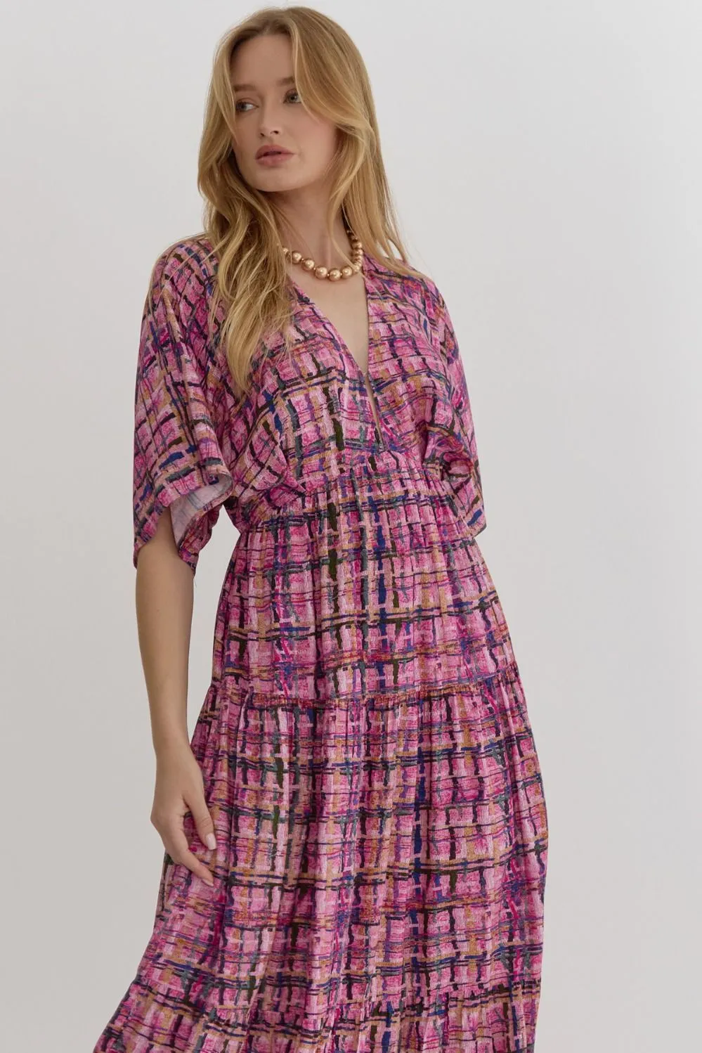 Ellie Plaid Maxi Dress *Regular & Curvy*