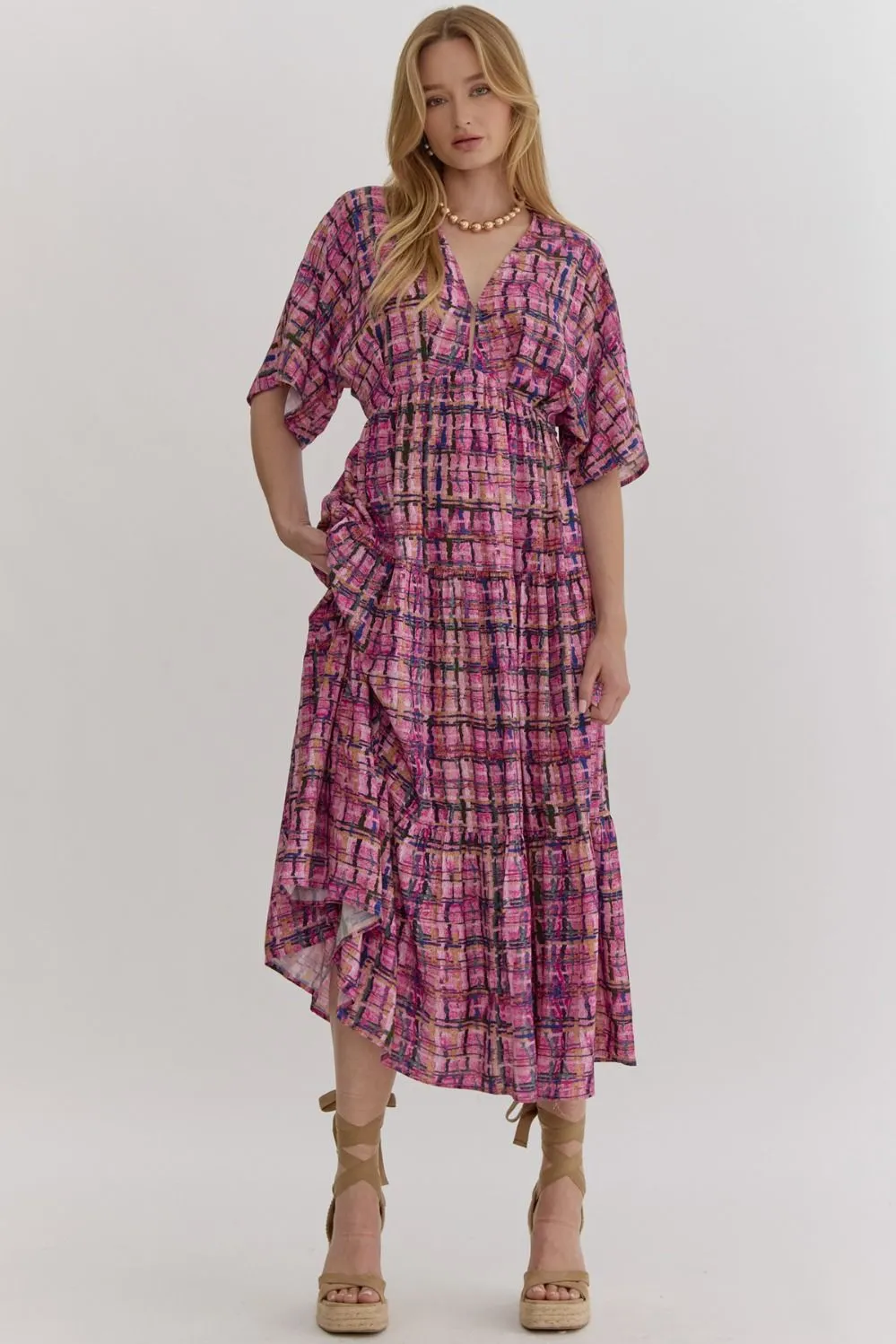 Ellie Plaid Maxi Dress *Regular & Curvy*