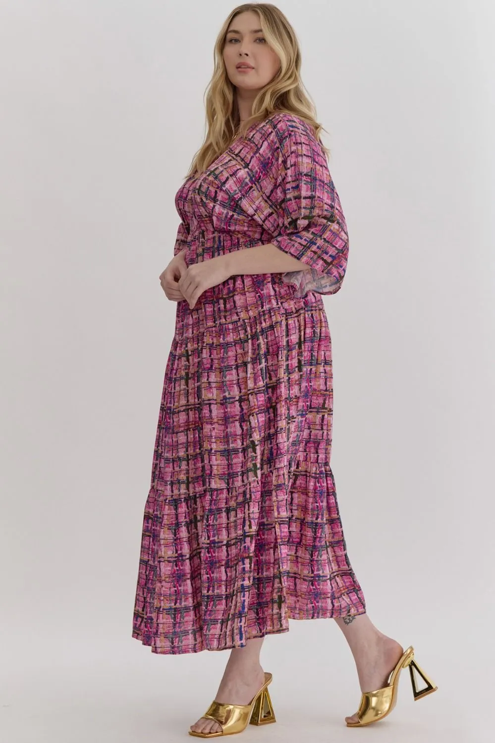 Ellie Plaid Maxi Dress *Regular & Curvy*