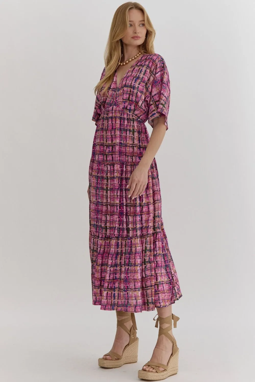 Ellie Plaid Maxi Dress *Regular & Curvy*