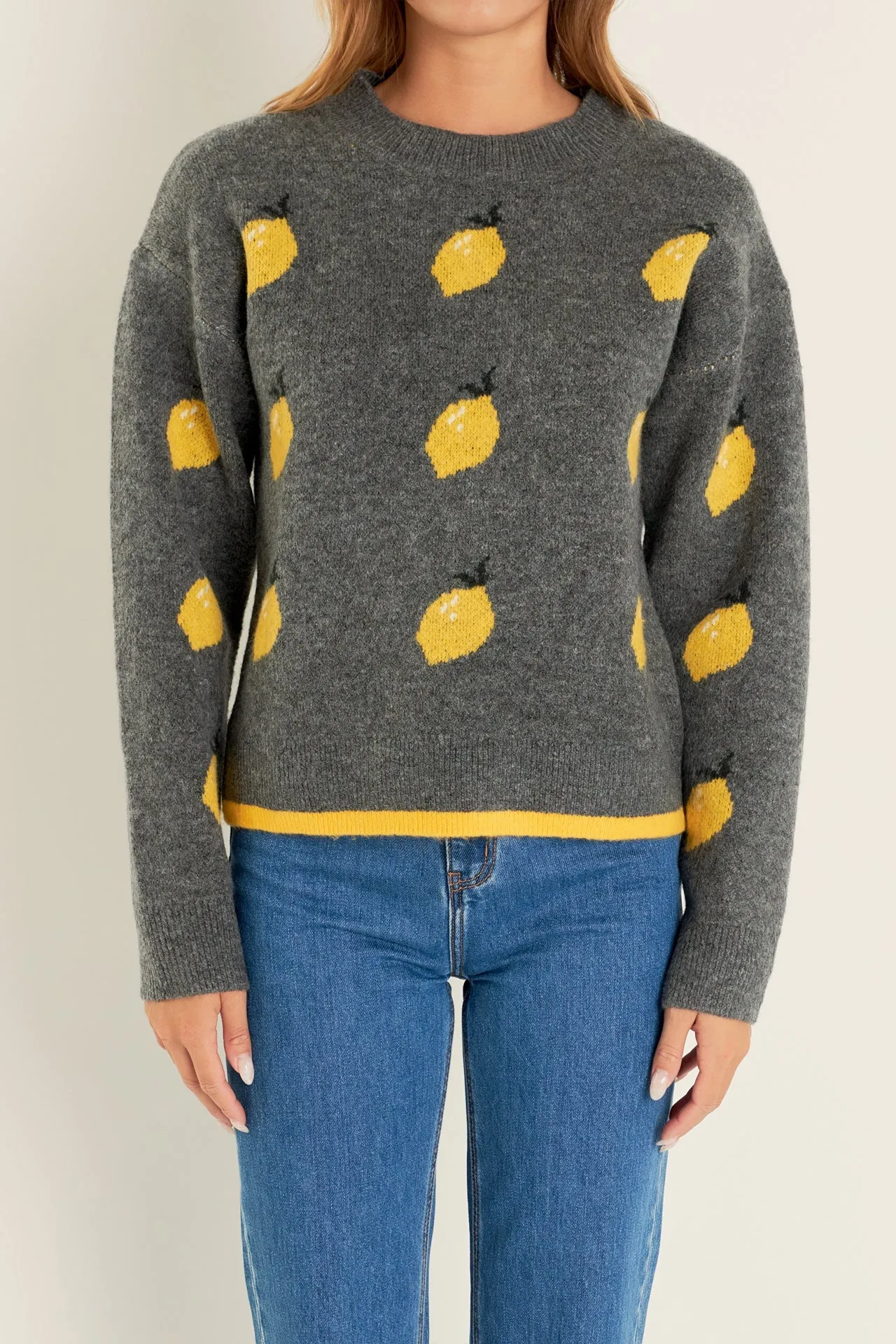 English Factory - Lemon Crew Neck Knit