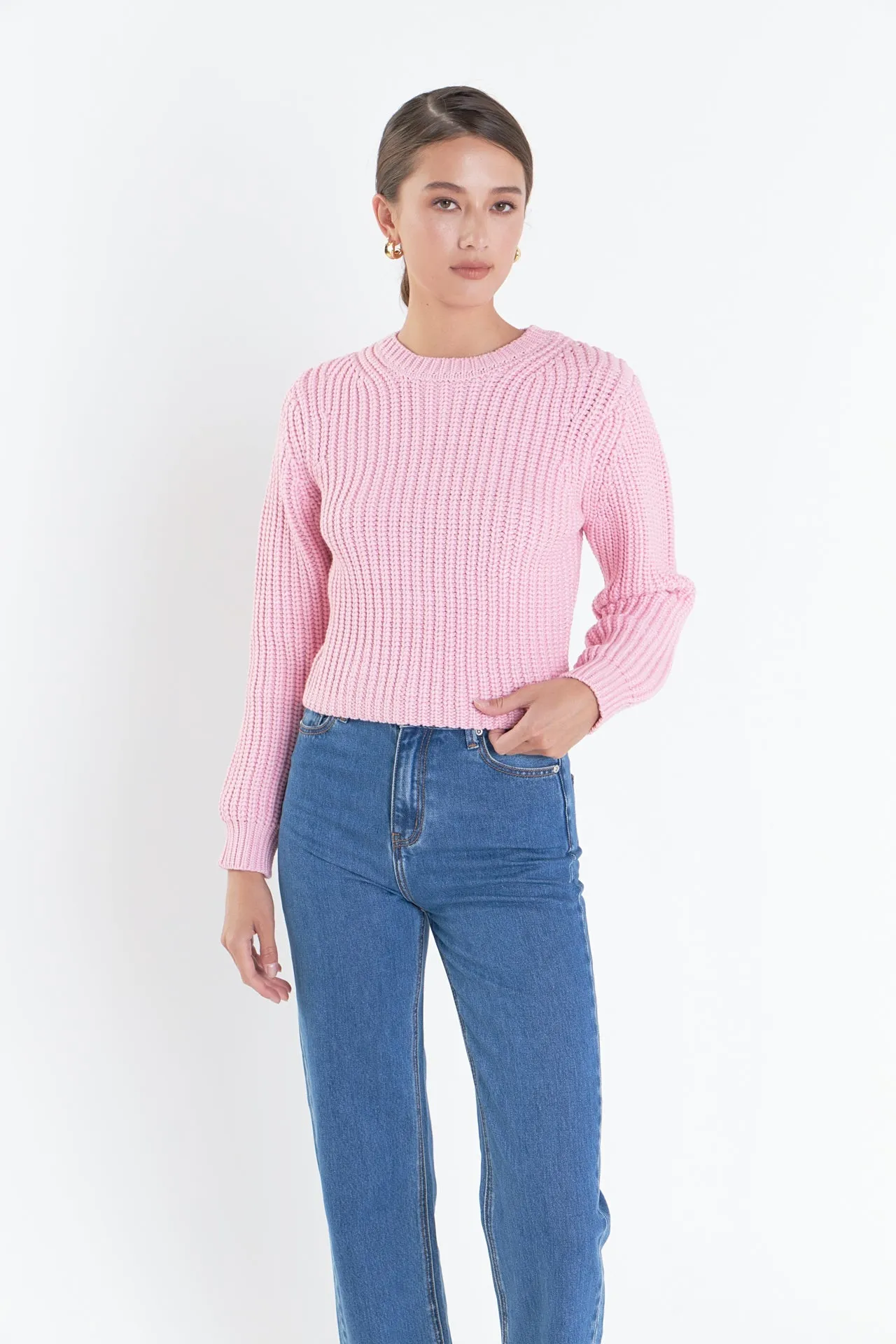 English Factory - Round-neck Knit Sweater