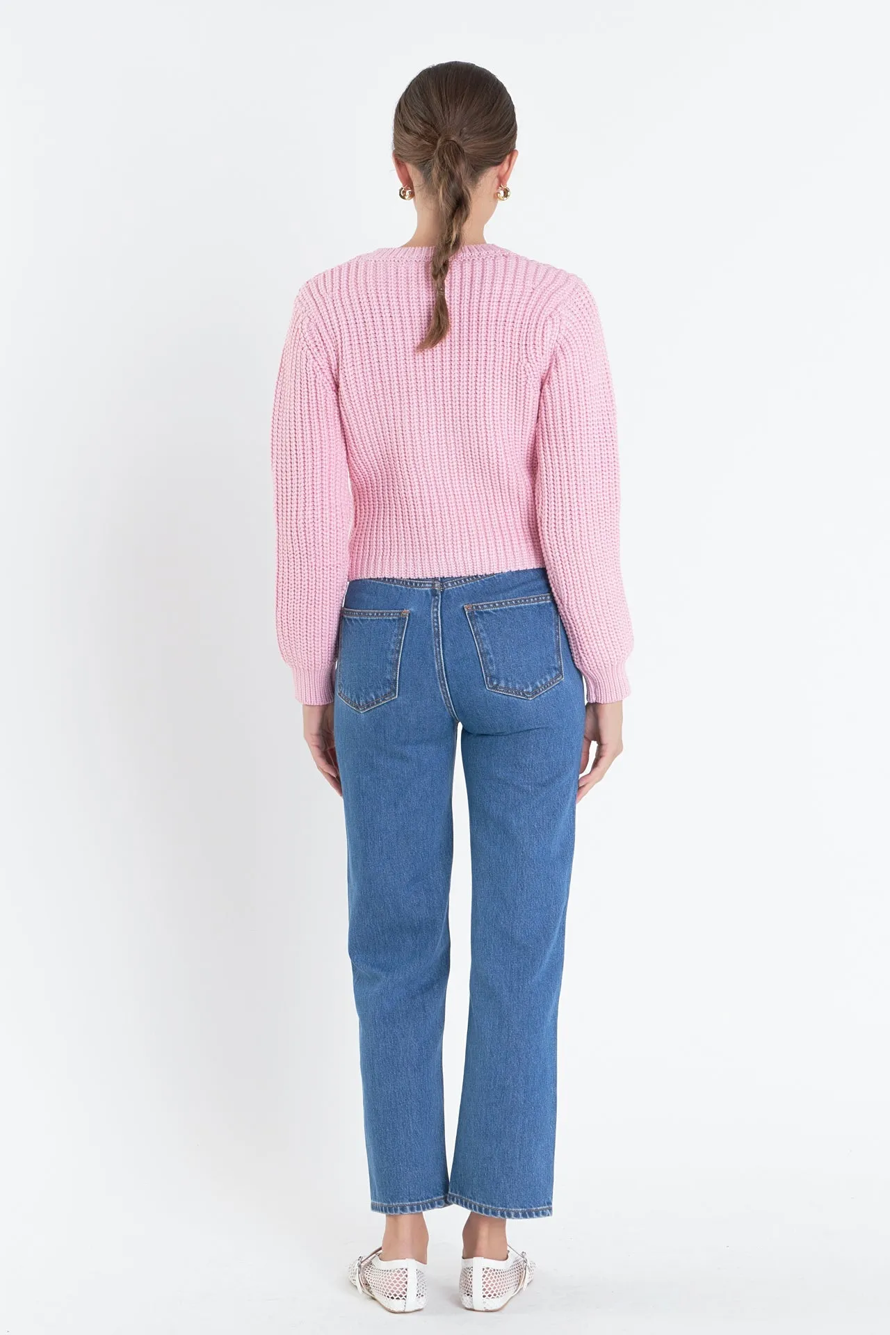 English Factory - Round-neck Knit Sweater