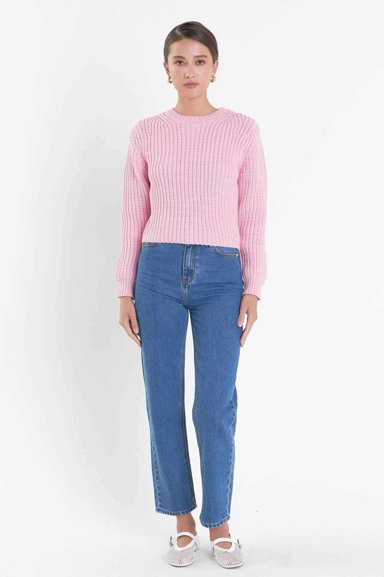 English Factory - Round-neck Knit Sweater