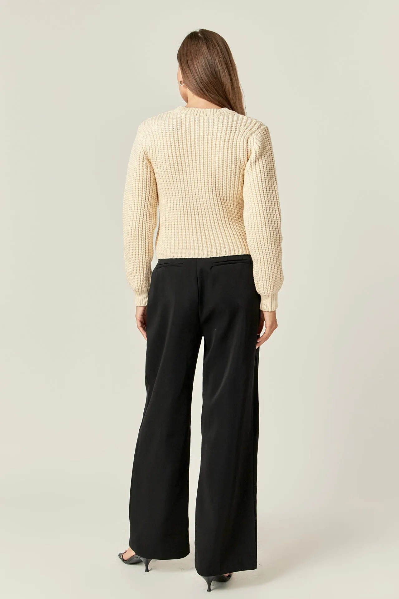 English Factory - Round-neck Knit Sweater