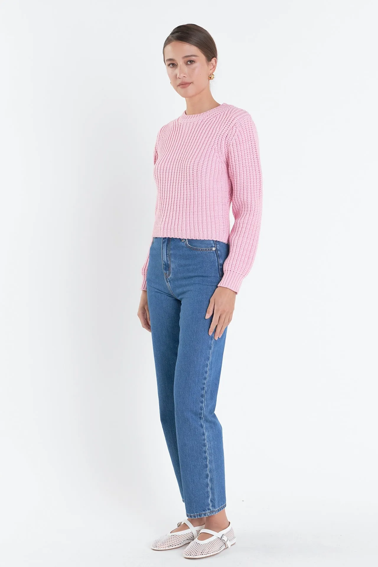 English Factory - Round-neck Knit Sweater