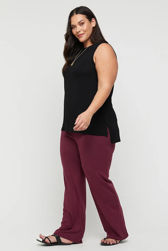 Essential Bamboo Pants - Burgundy