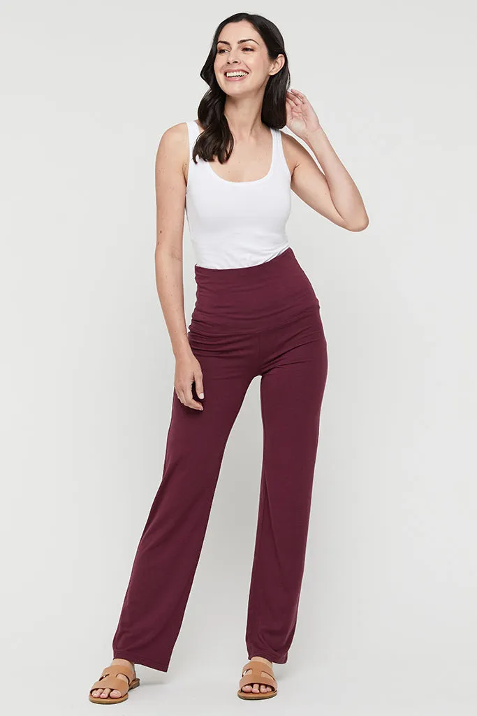 Essential Bamboo Pants - Burgundy