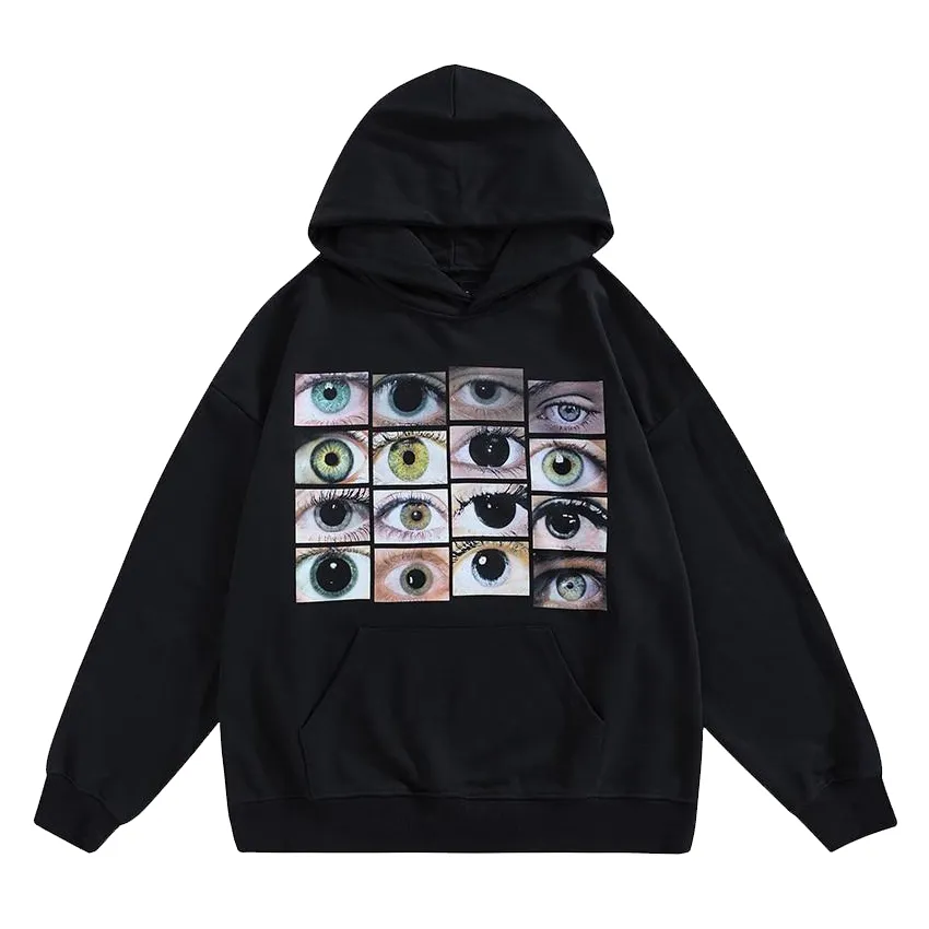 Eye Photo Graphic Hoodie