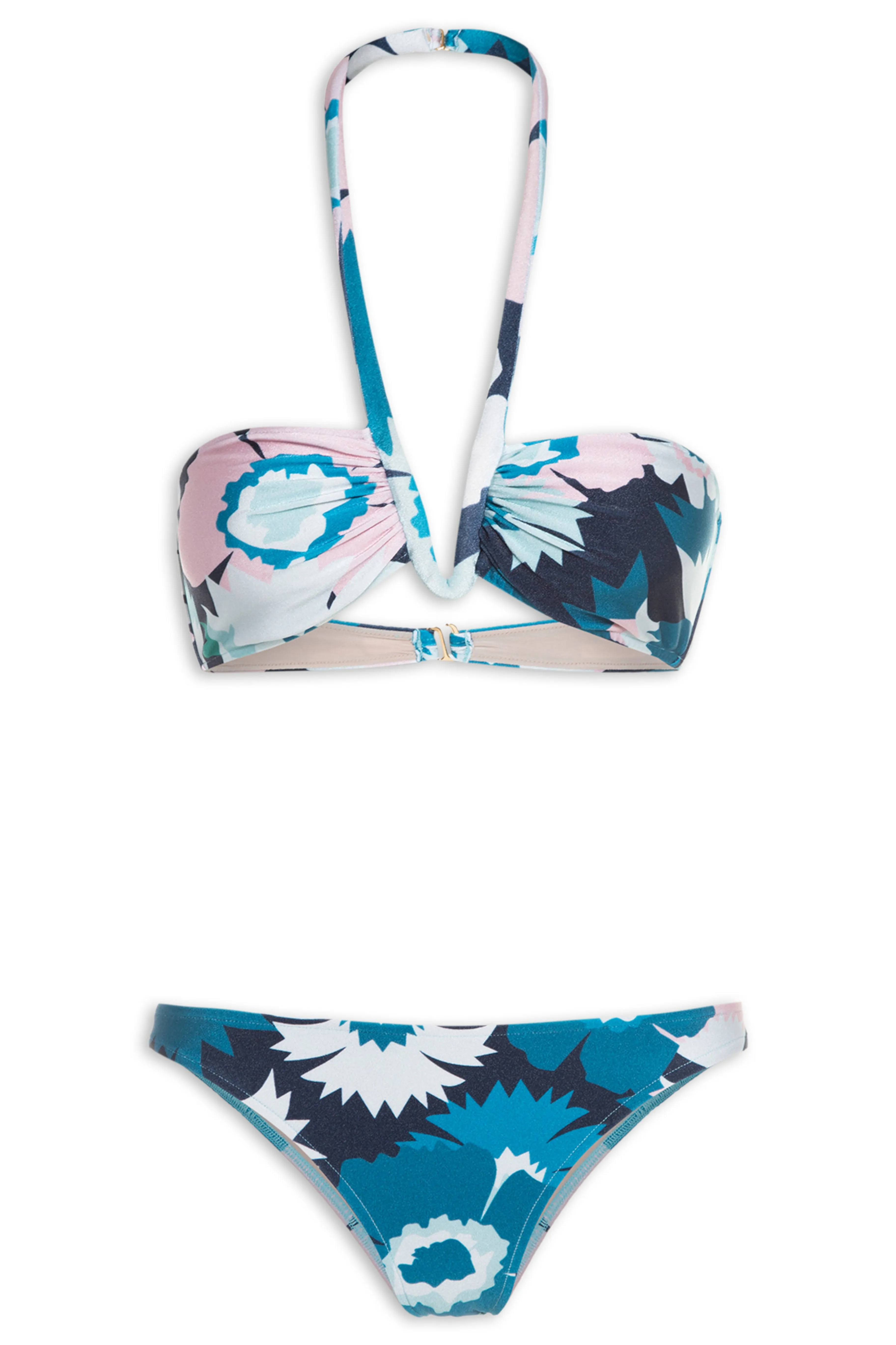 Flower Power Halterneck Frilled Bikini