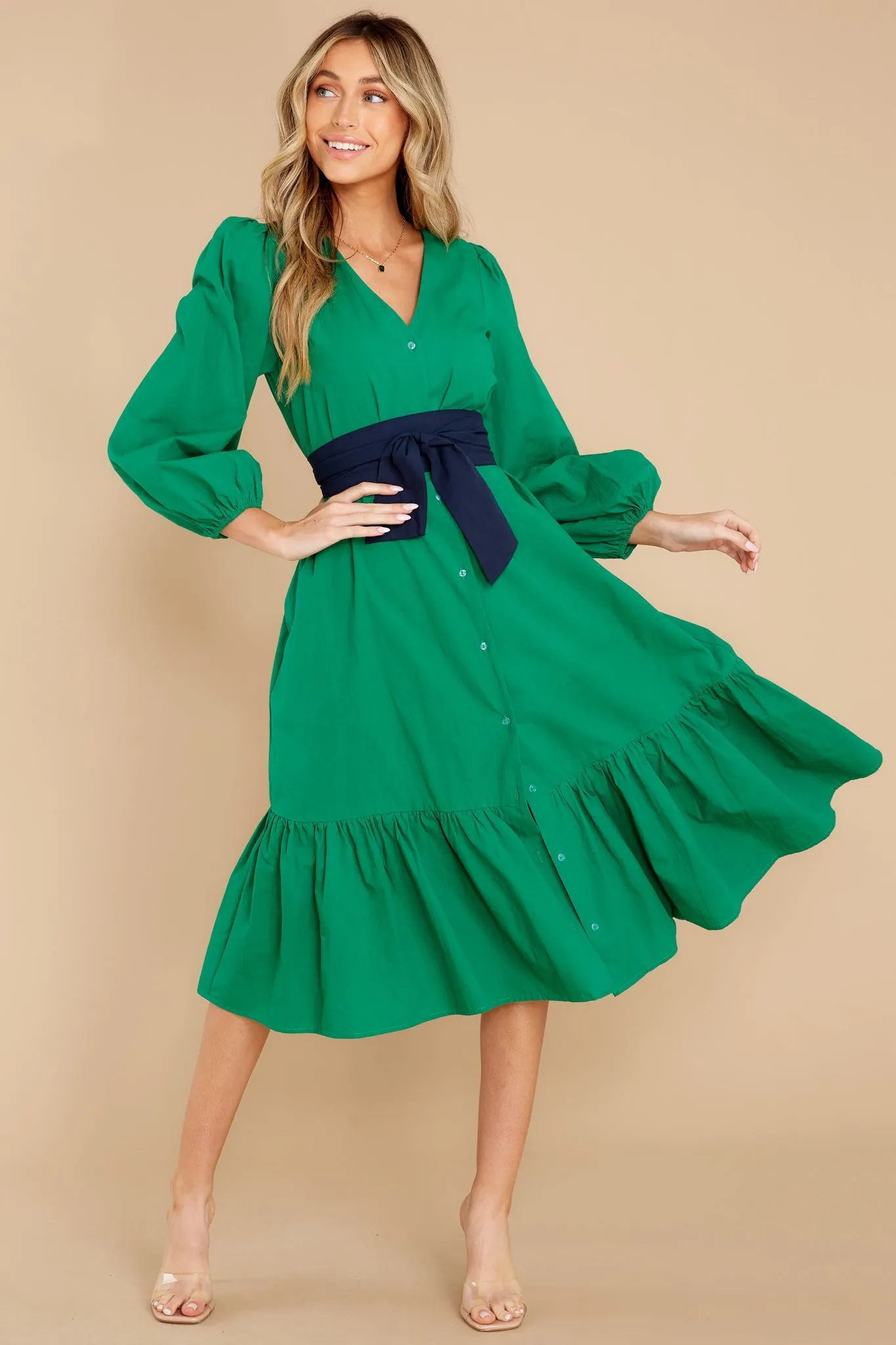 Friend Zone Emerald Midi Dress