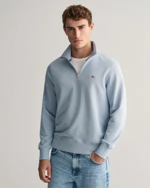 GANT - Half Zip, Dove Blue Sweatshirt