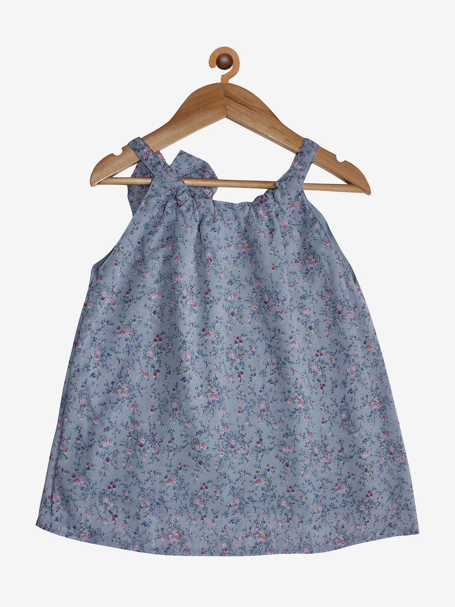 Girls Halter Neck Strap Top With Bow