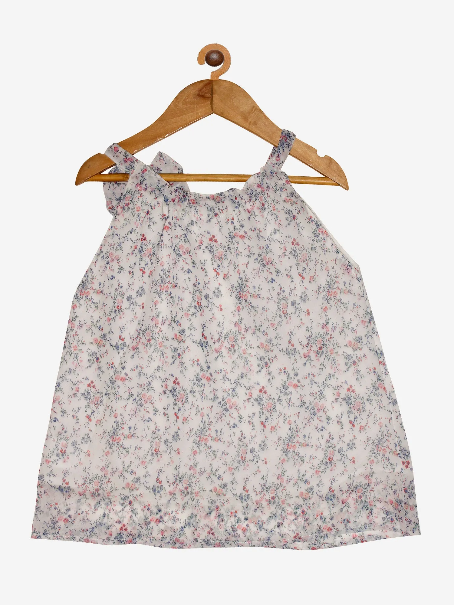 Girls Halter Neck Strap Top With Bow