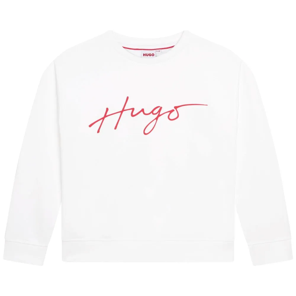 Hugo Kids Sweater White