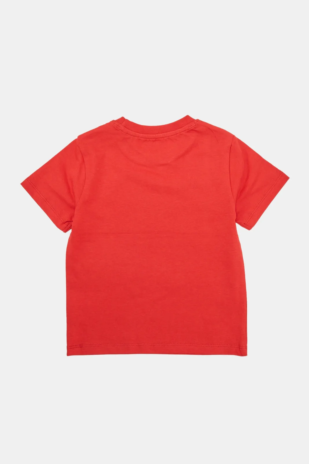 Infant Boys Red Printed T-Shirt