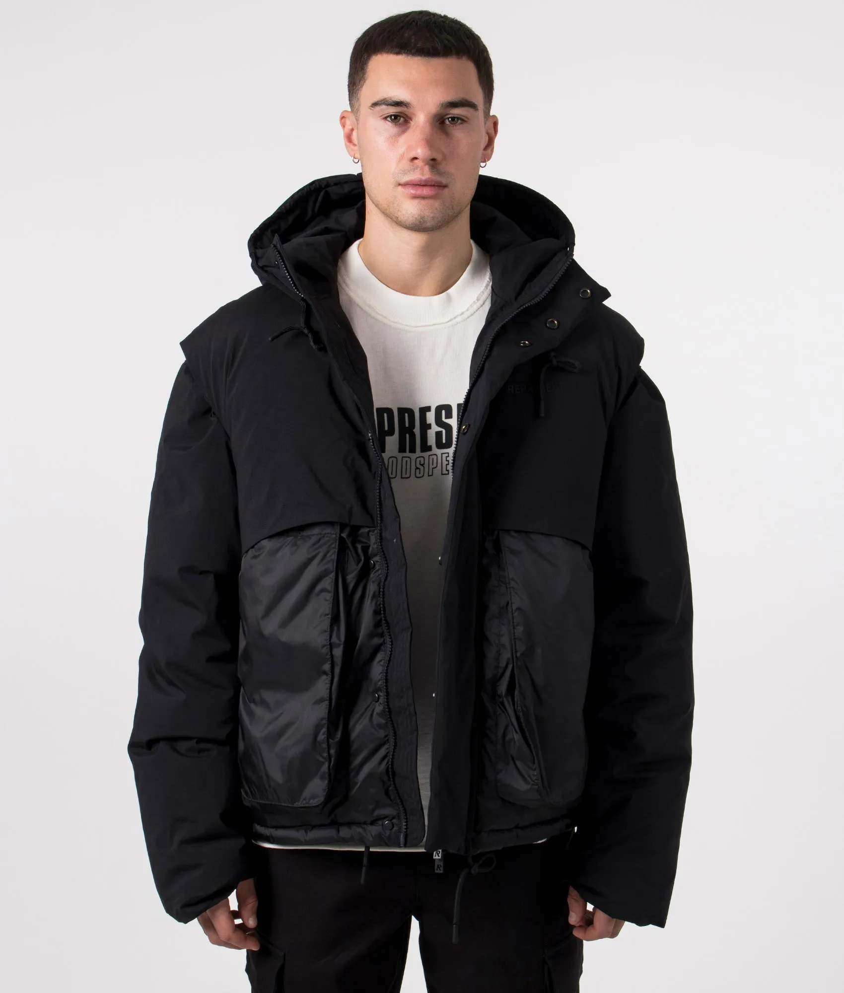 Layered Hooded Puffer Jacket