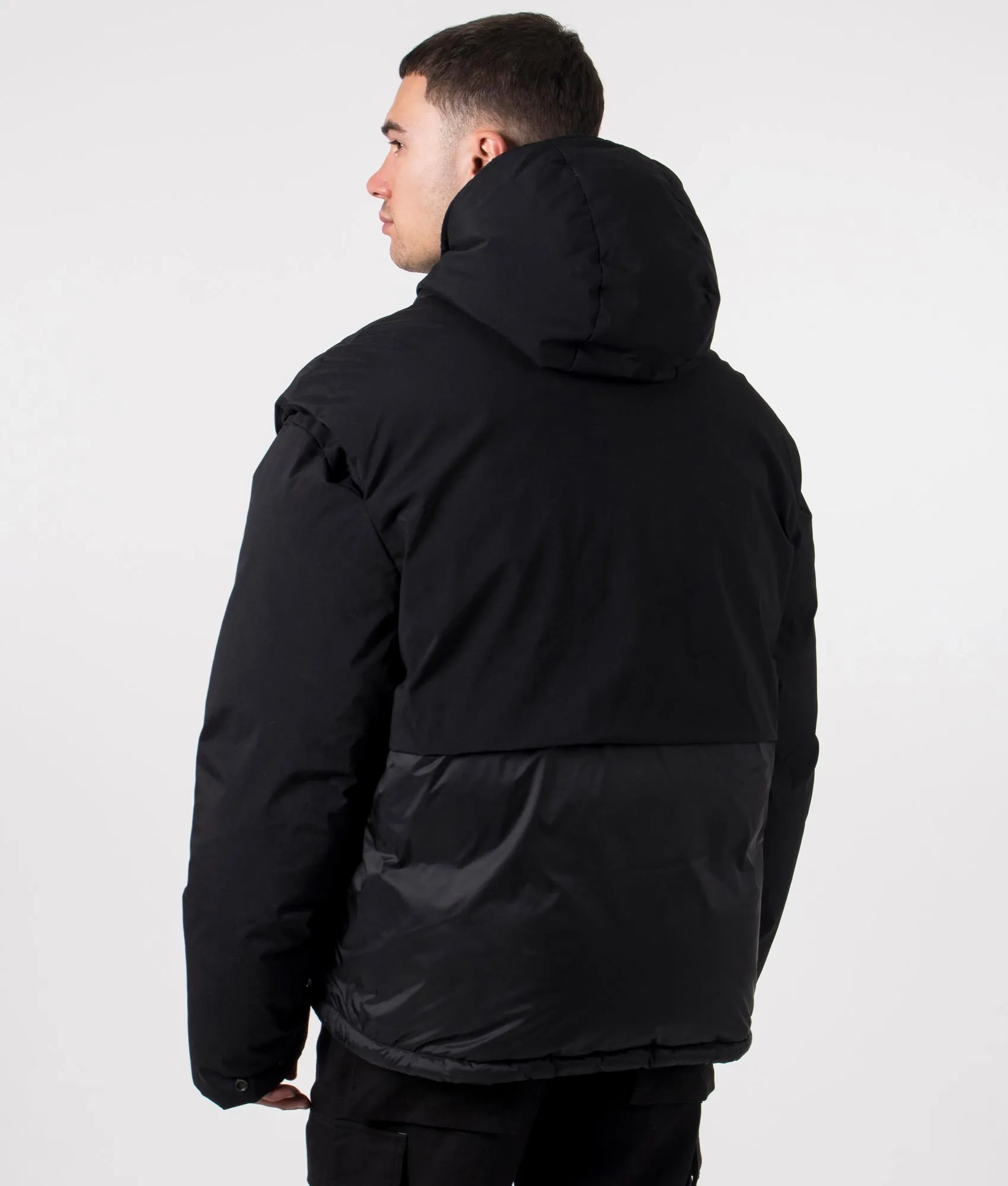 Layered Hooded Puffer Jacket