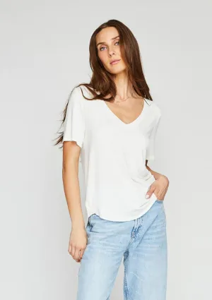 Lewis Tee Shirt With Tail Bottom - White