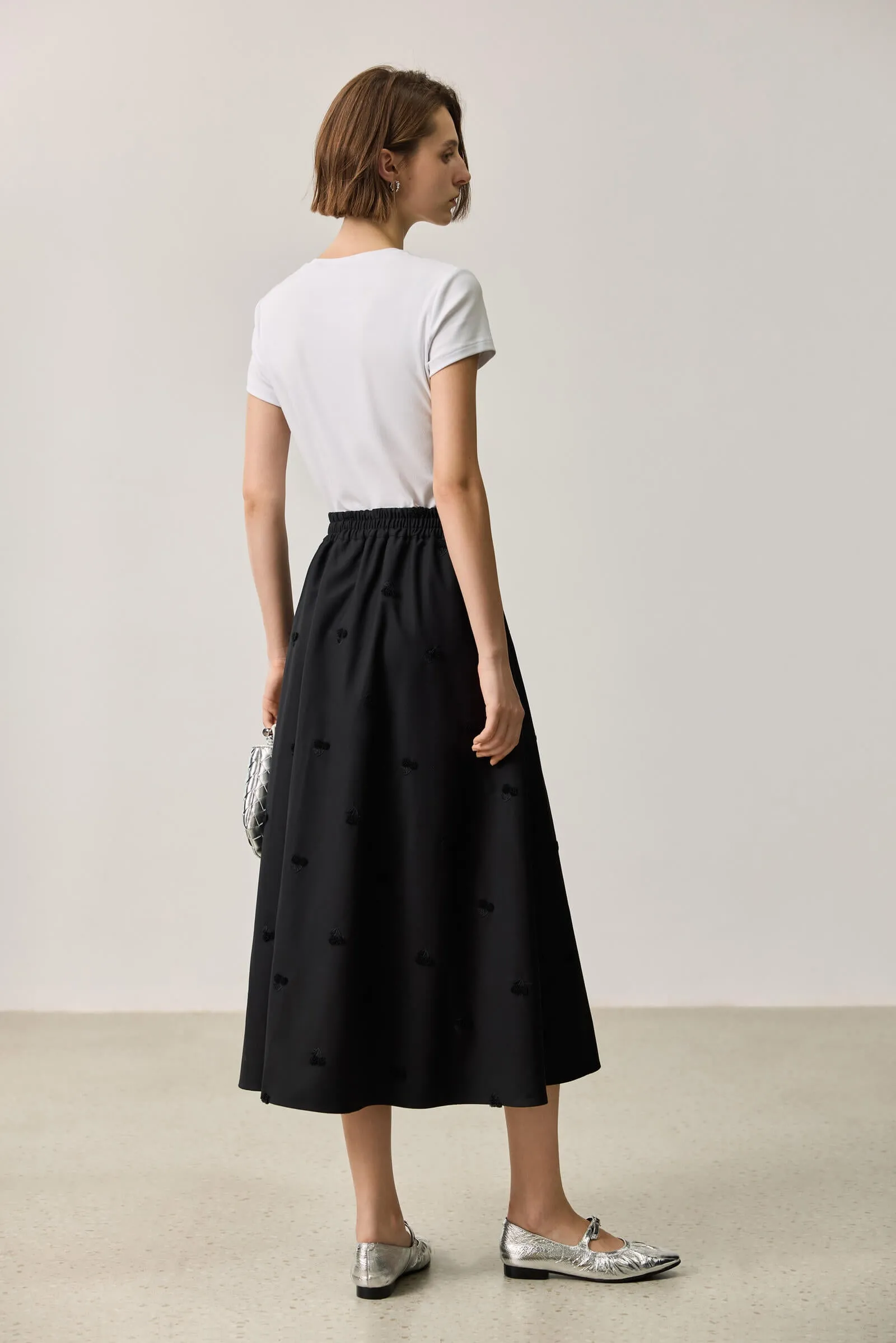 LILY Embroidered A-Line Skirt