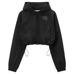 Logo Cropped Bomber Jacket