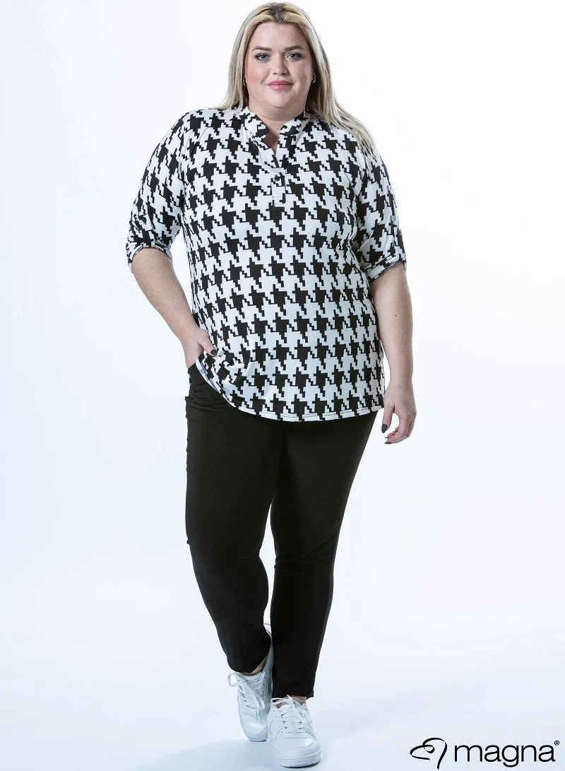 Magna Mabel Blouse in Houndstooth