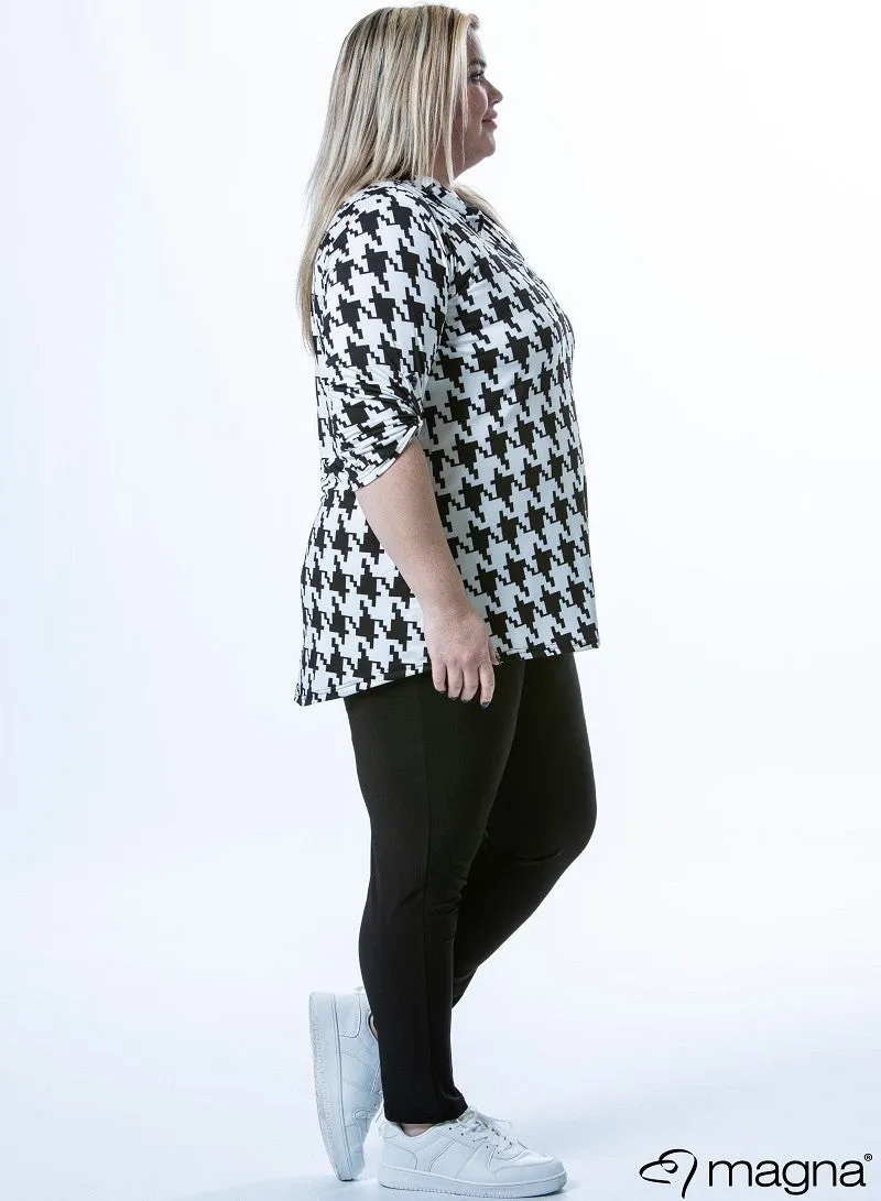 Magna Mabel Blouse in Houndstooth