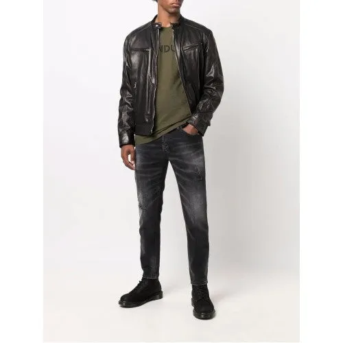 Men Designer Leather Jackets: dondup