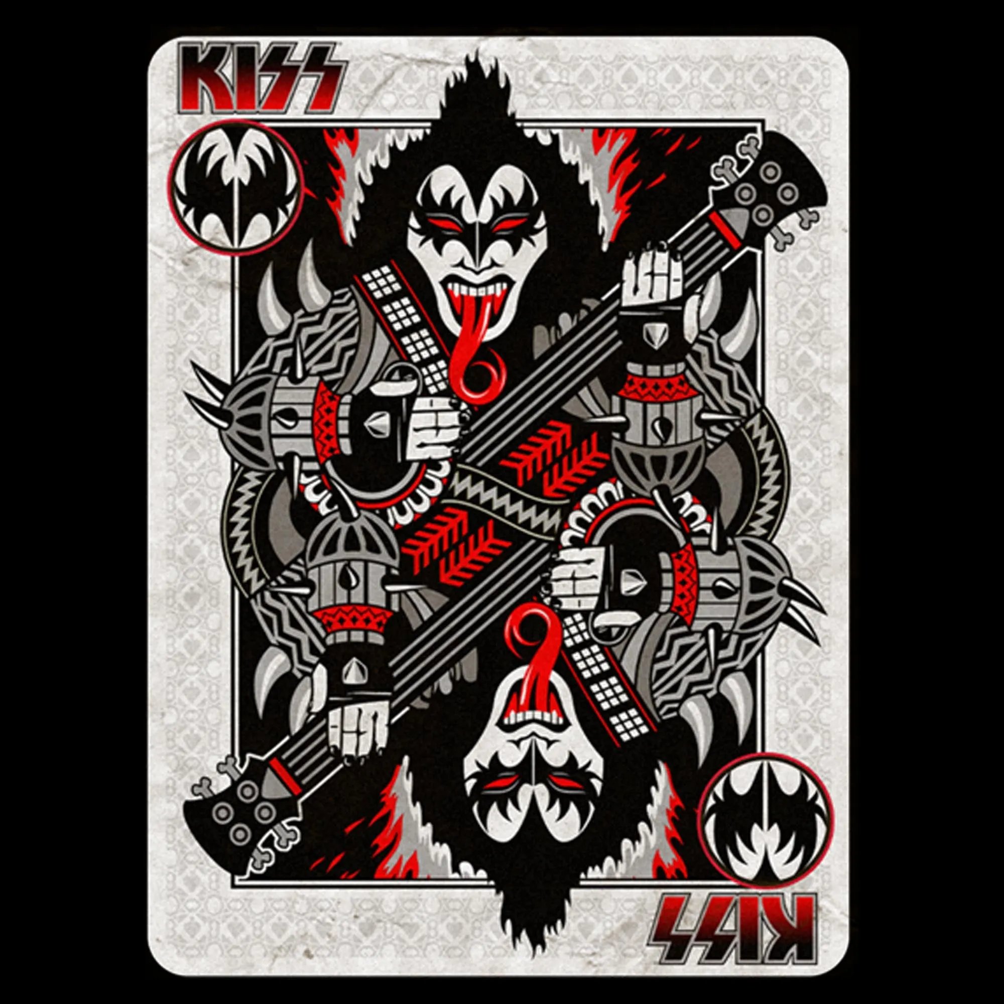 Men's KISS Gene Simmons Playing Card T-Shirt